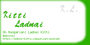 kitti ladnai business card